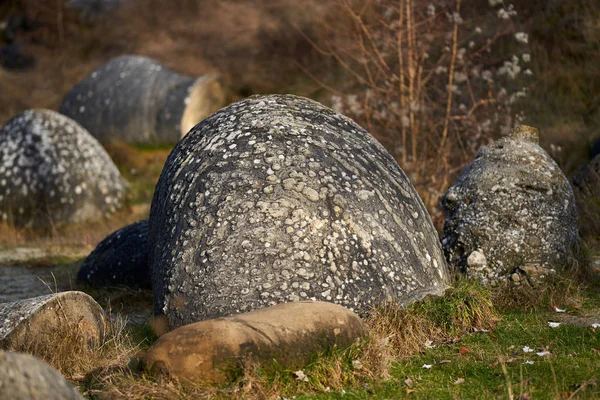 Sedimentgesteine Konkretionen Naturpark Rumänien — Stockfoto