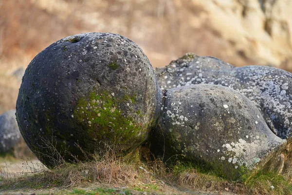 Sedimentary Rocks Concretions Natural Park Romania — 스톡 사진