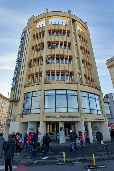 Brasov Romania Dicembre 2019 Vita Strada Nel Centro Storico Della — Foto Stock