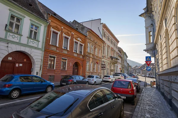 Brasov Rumunia Grudnia 2019 Street Life Old Center Brasov City — Zdjęcie stockowe