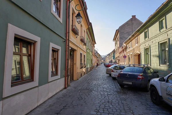 Brasov Rumänien Dezember 2019 Straßenleben Der Altstadt Von Brasov Einem — Stockfoto