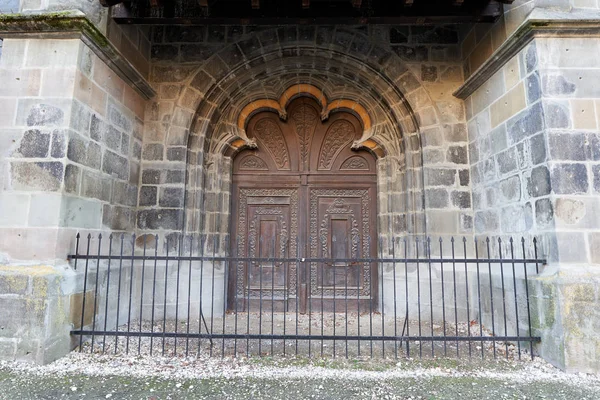 Brasov Romania December 15Th 2019 Black Church Medieval Landmark Attraction — Stock Photo, Image