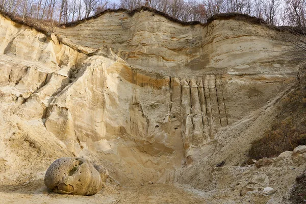 Sedimentary Rocks Concretions Natural Park Romania — 스톡 사진