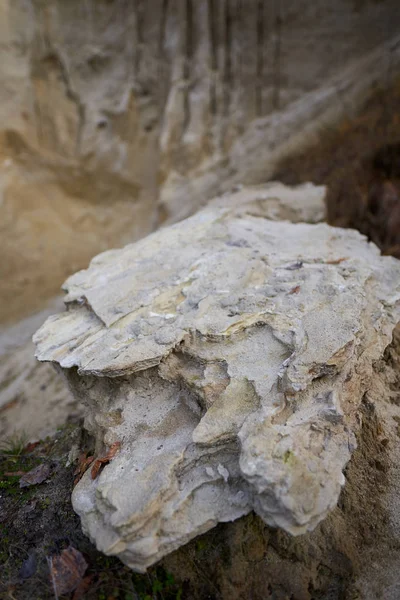 Sedimentární Skály Betonáže Přírodním Parku Rumunsku — Stock fotografie