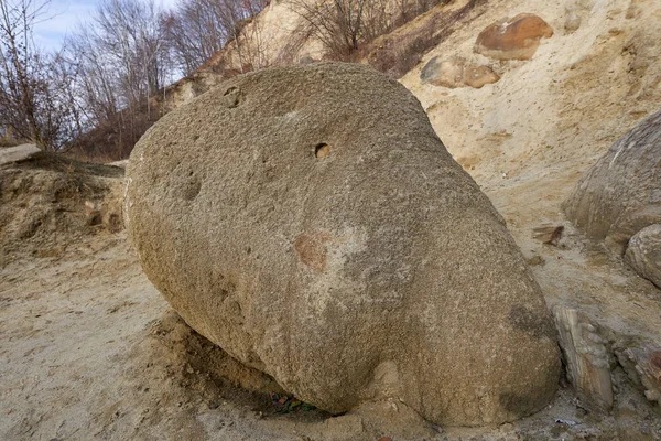 Sedimentary Rocks Concretions Natural Park Romania — Stock Photo, Image