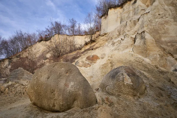 Sedimentära Bergarter Betong Naturparken Rumänien — Stockfoto