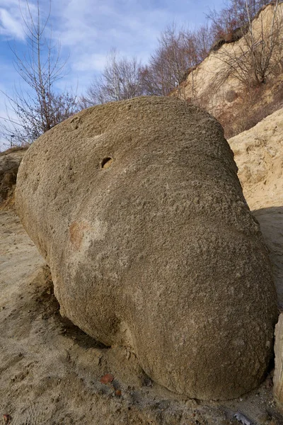 Sedimentary Rocks Concretions Natural Park Romania — 스톡 사진