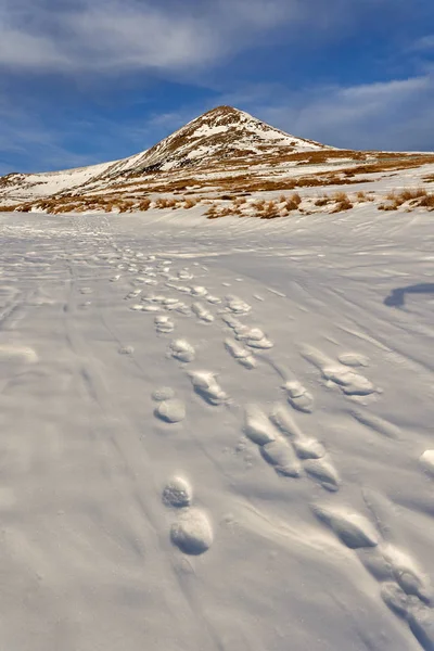 Mountain Range Early Spring Snow — 스톡 사진