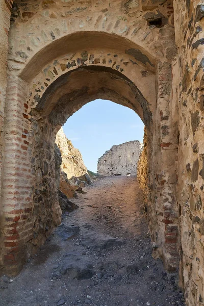 Середньовічна Фортеця Готичному Стилі Кам Яними Стінами — стокове фото