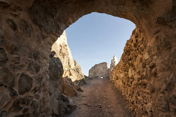 Fortaleza Medieval Estilo Gótico Com Paredes Pedra — Fotografia de Stock