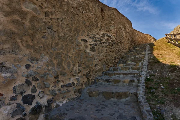 Fortaleza Medieval Estilo Gótico Con Muros Piedra — Foto de Stock