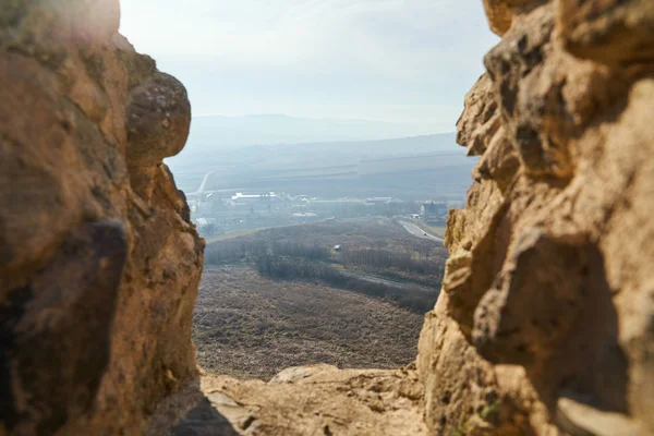 View Window Fortress Stone Walls City — Stock Photo, Image