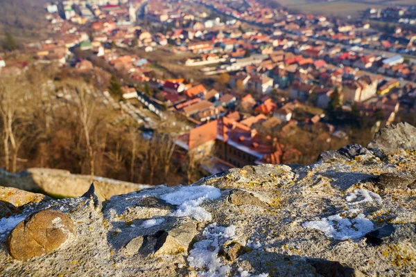 Colpo Aereo Una Città Vecchia — Foto Stock