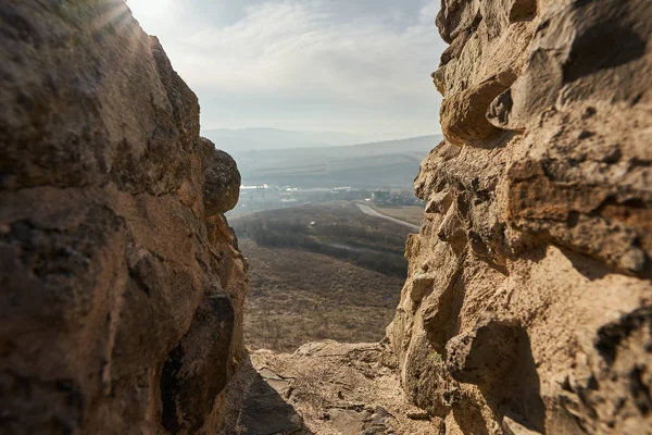 View Window Fortress Stone Walls City — Stock Photo, Image