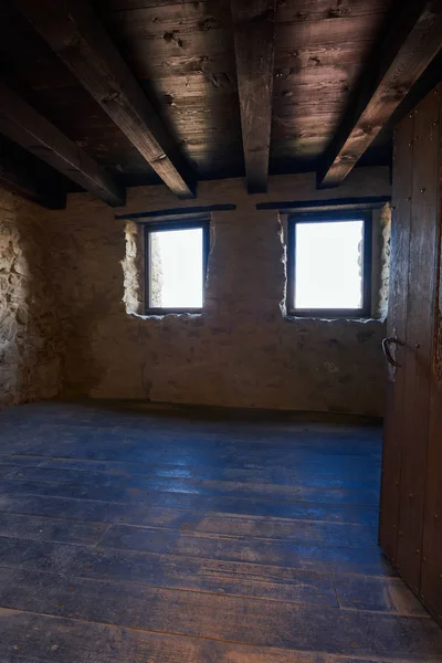 Interior Quarto Uma Fortaleza Medieval — Fotografia de Stock