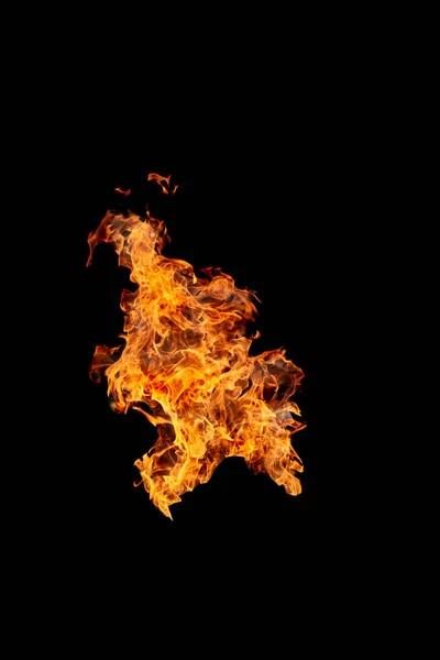 Blazing Fire Isolated Black Useful Graphic Resource — Stock Photo, Image