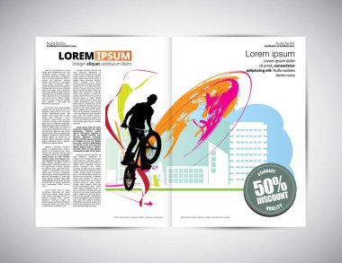 Spor illüstrasyon ile dergi düzeni