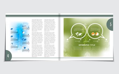 Düzen iş illüstrasyon ile dergi