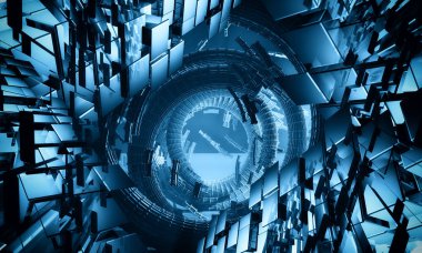 3D render, fütüristik arka plan 