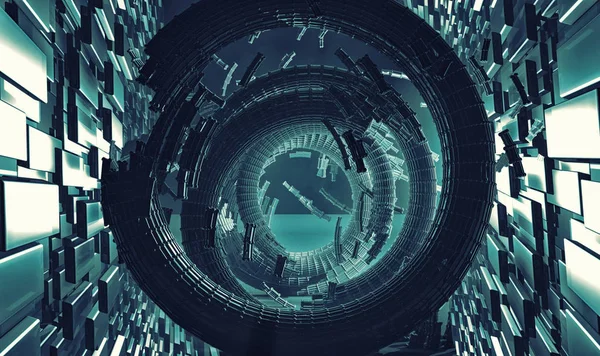 3D render, fütüristik arka plan 