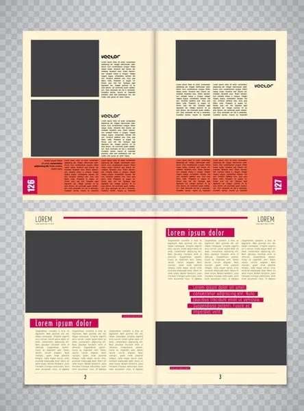 现代杂志版面设计模板 — 图库矢量图片