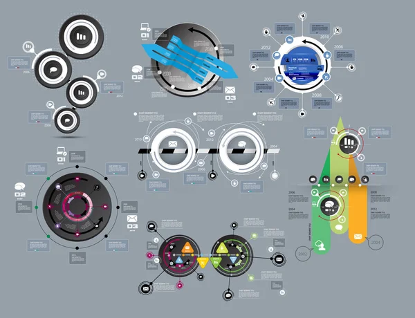 Infographic 일러스트 레이 션의 큰 세트 — 스톡 벡터