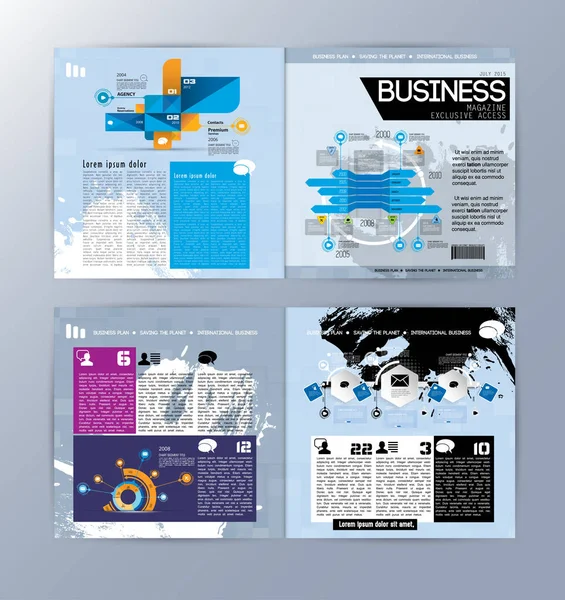 Brochura de design empresarial — Vetor de Stock