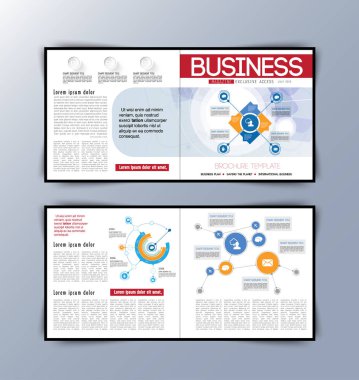 İş dergi düzeni infographics ile 