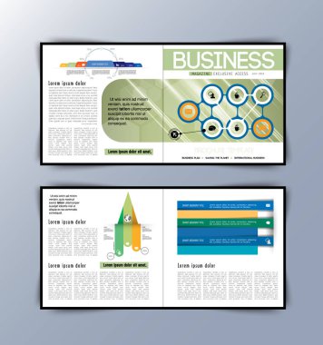 İş dergi düzeni infographics ile 