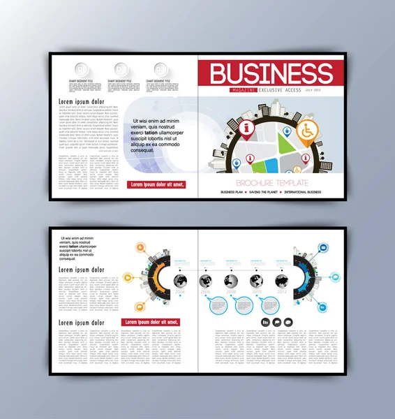 Lay-out business magazine — Stockvector