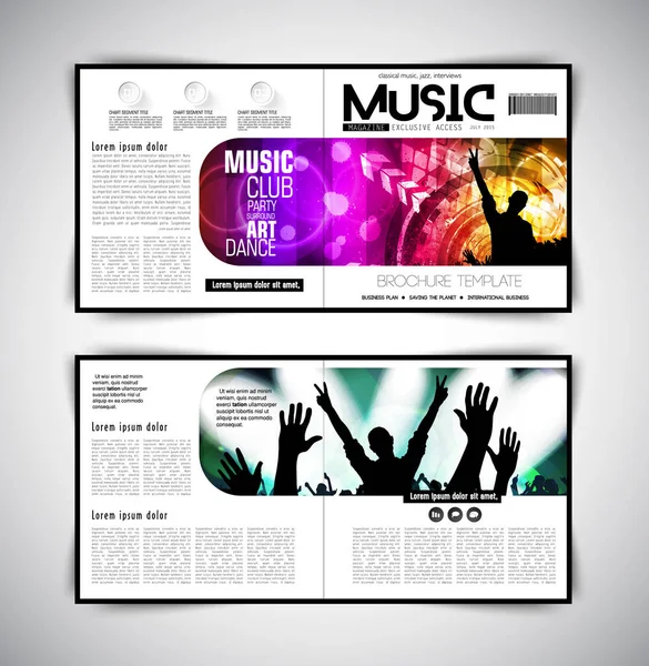 Template music event magazine — Stock Vector