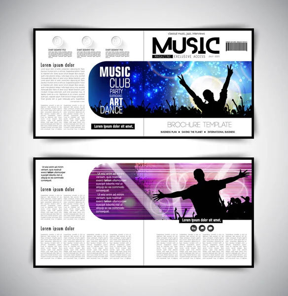 Template music event magazine — Stock Vector