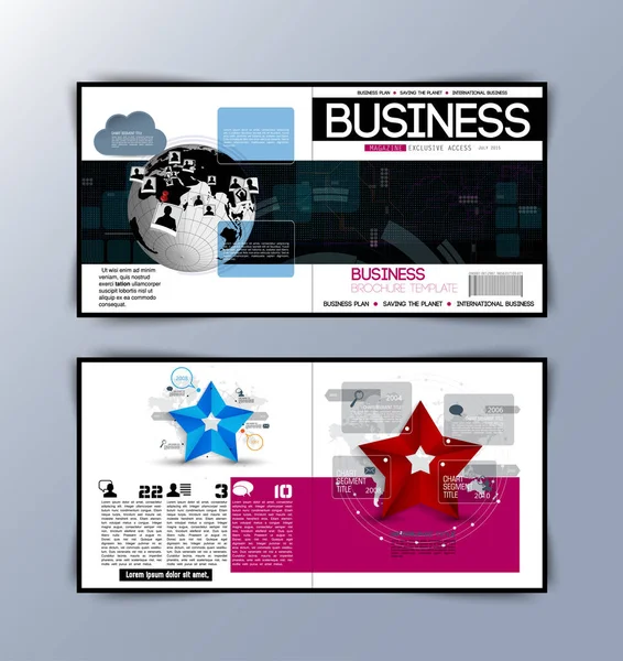 Business square brochure — Stock Vector