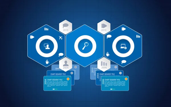 年次報告書のインフォ グラフィック — ストックベクタ