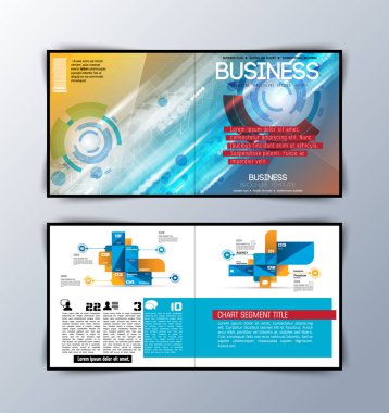 Düzen iş infographics ile dergi 