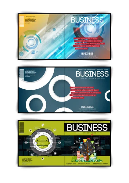 Set of business covers — Stock Vector