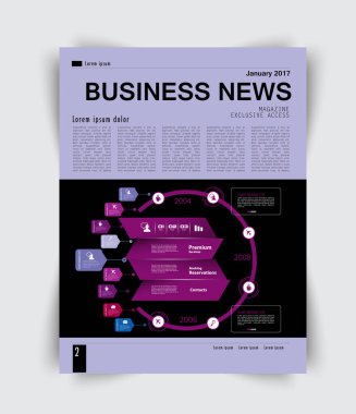 Düzen iş sayfa dergisi için 