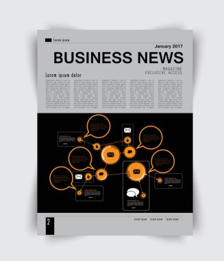 Düzen iş sayfa dergisi için 