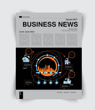 Düzen iş sayfa dergisi için 