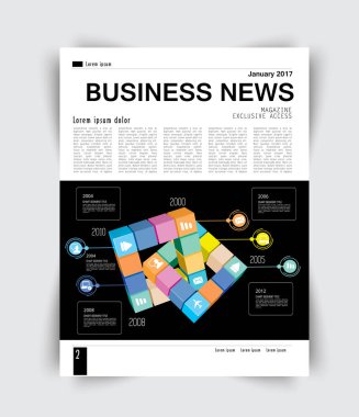 Düzen iş sayfa dergisi için 