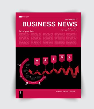 Düzen iş sayfa dergisi için 