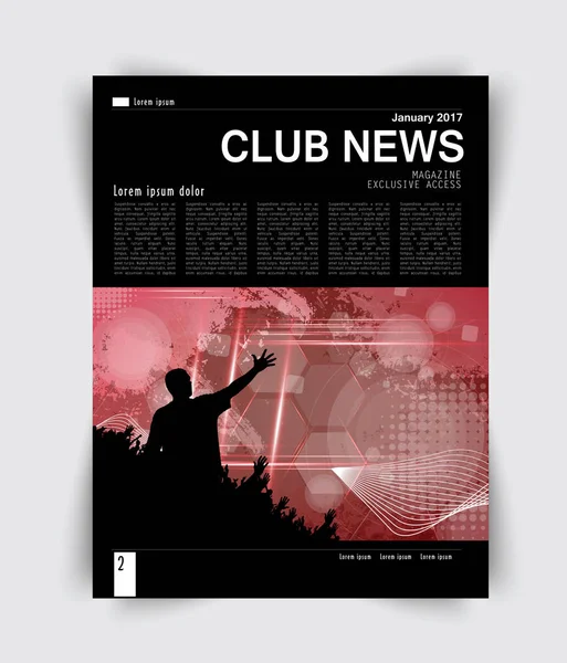 Layout-Seite, Musikmagazin — Stockvektor