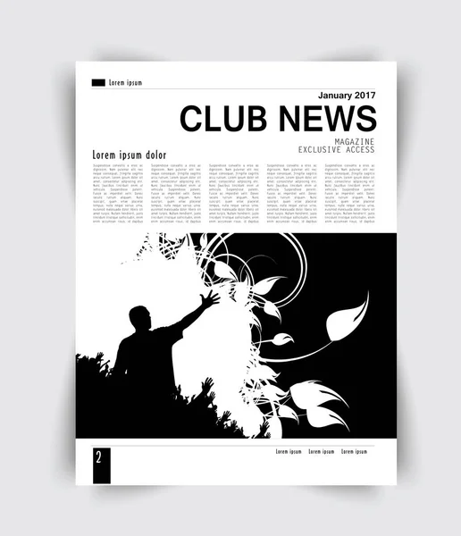 Layout-Design für Musikmagazin — Stockvektor