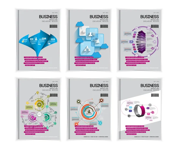 Conjunto de modelos de design de negócios —  Vetores de Stock