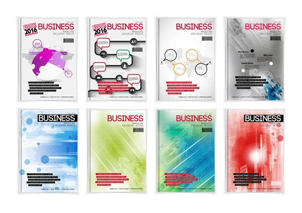 Set di modelli di business design — Vettoriale Stock