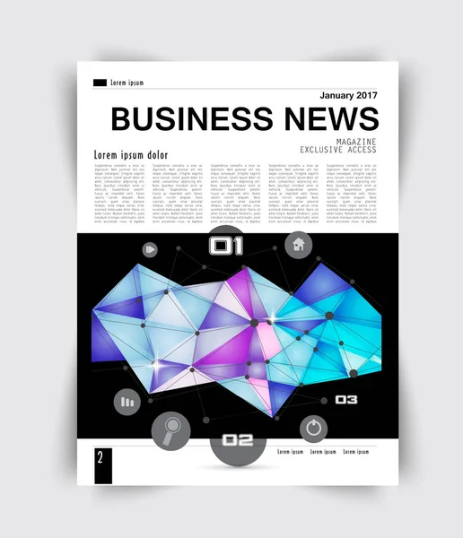 Diseño página de negocios para la revista — Vector de stock