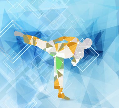 Karate savaşçı illüstrasyon