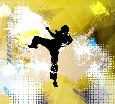 Karate savaşçı illüstrasyon