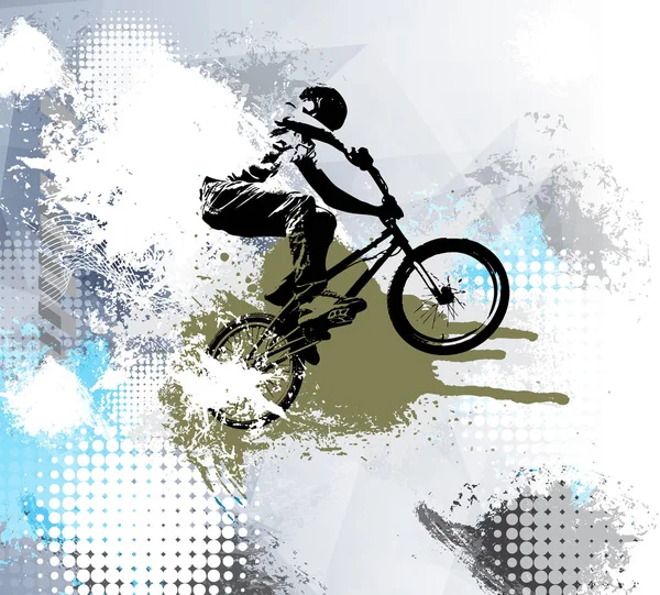 BMX rider illustration — Stock Vector