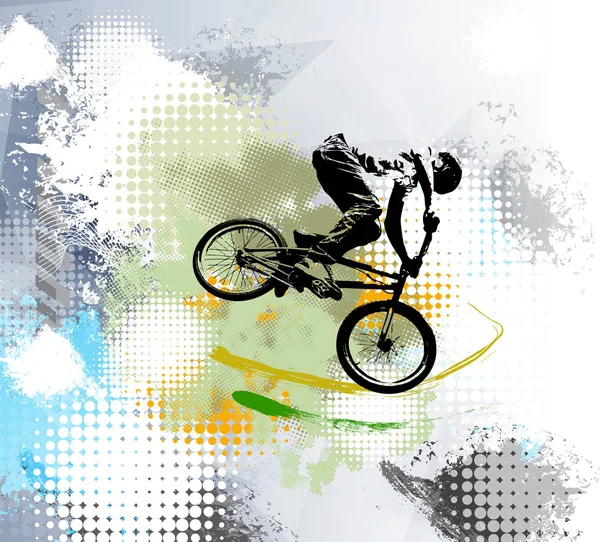 BMX rider ilustración — Vector de stock